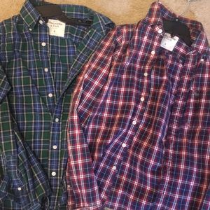Two Abercombie & Fitch Collard Shirts